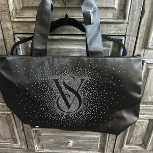 Victoria's Secret Black Tote with Silver Accents